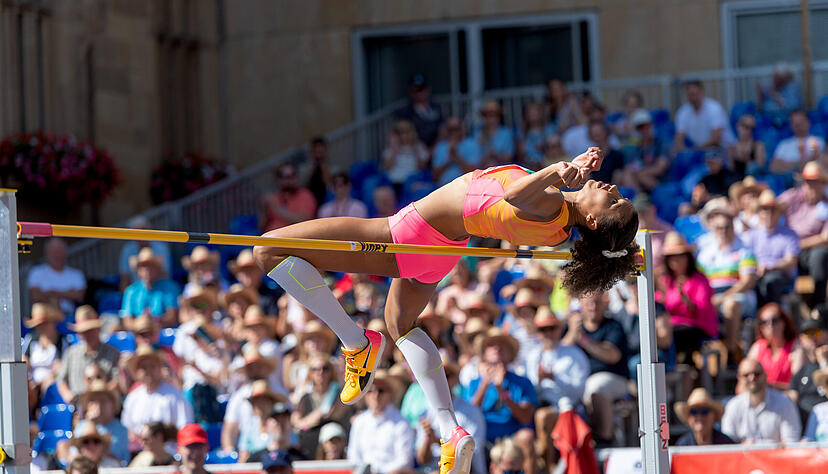 Springt gerne auf dem Heilbronner Marktplatz: Morgan Lake. Die 28-jährige Britin hat zuletzt beim Diamond-League-Meeting in London 1,96 Meter geschafft.