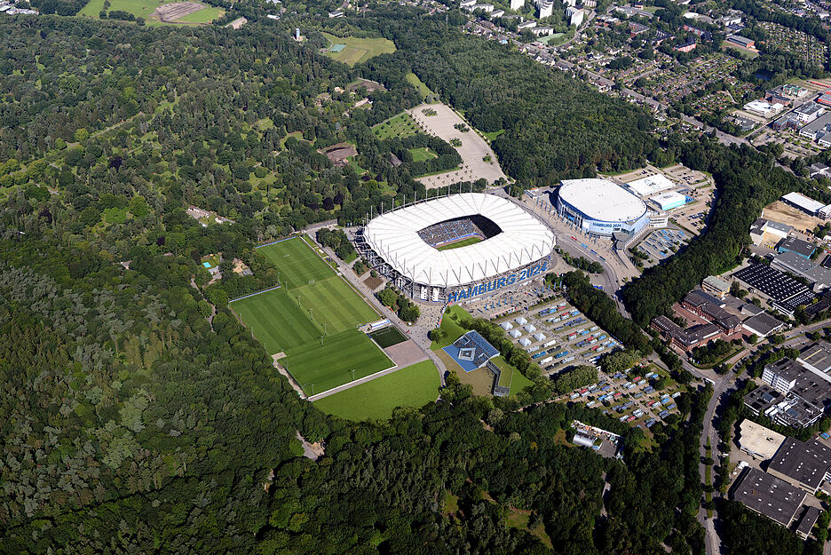 Spielort der EM 2024: Volksparkstadion in Hamburg