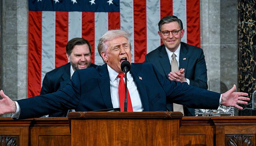 Trump hält Rede zur Lage der Nation vor dem Kongress. Trump hält Rede zur Lage der Nation vor dem Kongress.