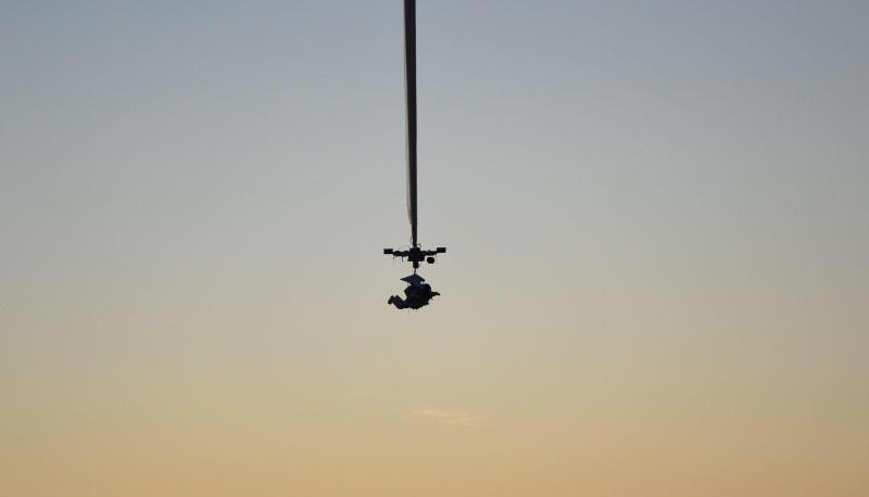 Abflug: Der Ballon von Alan Eustace beim&nbsp;Start. Foto: Paragon Space Development/J. Martin Harris