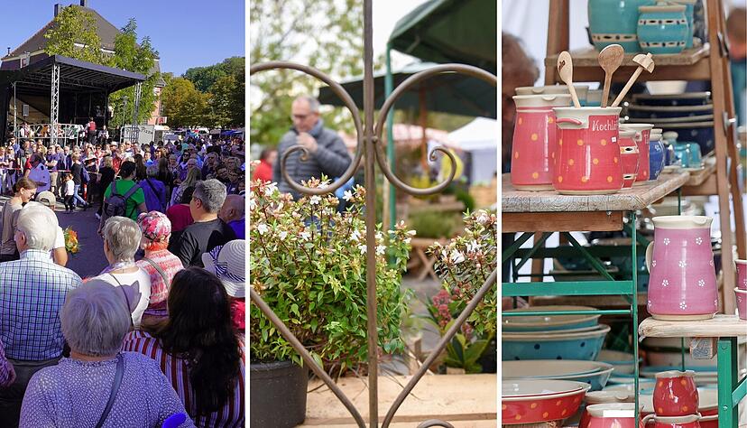 In Kupferzell wird Kerwe gefeiert, im Botanischen Obstgarten lädt der Herbstmarkt zum Genießen ein und in der Innenstadt bieten Töpfer ihre Waren beim Hafenmarkt an.