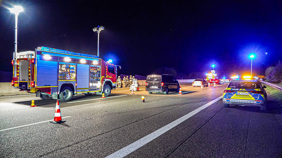 Autofahrer auf der A6 wurden sp&auml;ter an der Unfallstelle vorbeigeleitet.