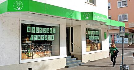 Räumungsverkauf: Die "Grüne Emma" in der Heilbronn Karlstraße wird in den nächsten Wochen schließen.
Foto: Ralf Seidel