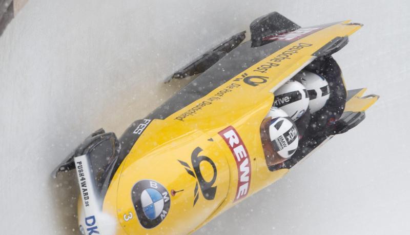 Maximilian Arndt hat bei der Bob-WM im Vierer die besten Aussichten. Foto: Urs Flueeler