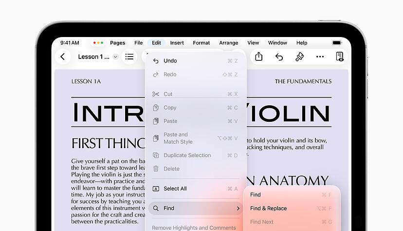 Mit einer Menü-Leiste wird das iPad ein Stück mehr zu eine Art Mac mit Touchscreen. Mit einer Menü-Leiste wird das iPad ein Stück mehr zu eine Art Mac mit Touchscreen.