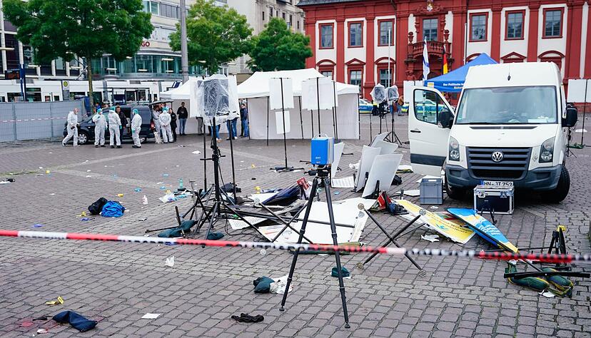 Der Tatort in der Mannheimer Innenstadt.