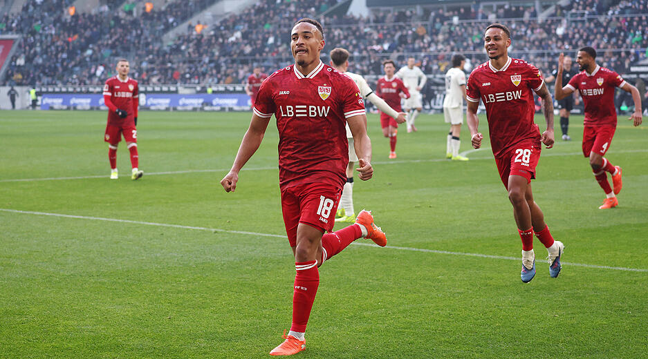 Jamie Leweling: Verursachte den Elfmeter in der Anfangsphase, als sein Arm weit abstand. Gl&uuml;ck, dass N&uuml;bel parierte. Anschlie&szlig;end dann erneut im Gl&uuml;ck, diesmal aber positiv. Steht goldrichtig bei der schlechten Abwehr von Gladbachs Scally und trifft zum 1:0. Note: 2,5