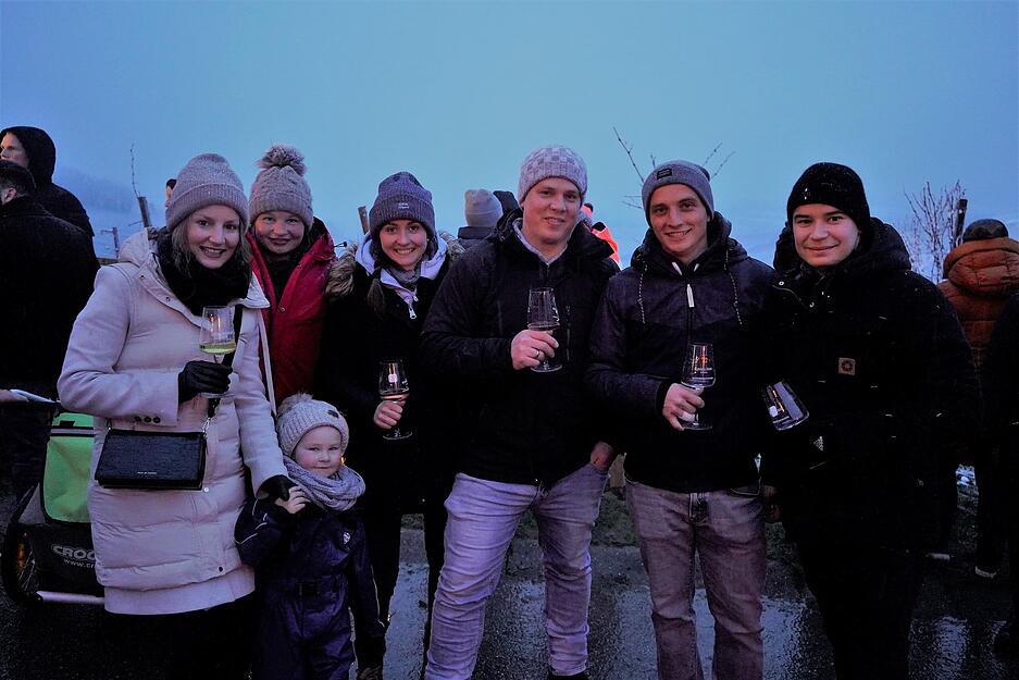 Bretzfelder Rebenglühen 2022 bei Schnee in Siebeneich