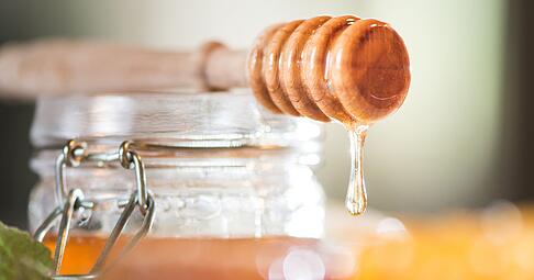 Typisch Akazienhonig: Der hohe Fruchtzuckeranteil im Akazienhonig sorgt f&uuml;r seine langanhaltende fl&uuml;ssige Konsistenz und besondere S&uuml;&szlig;e.