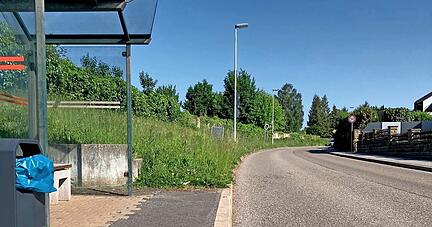Rad- und Busverkehr vernetzt gedacht: Bei der Bushaltestelle in der Siegelsbacher Straße sollen bis zu vier Fahrradstellplätze realisiert werden.