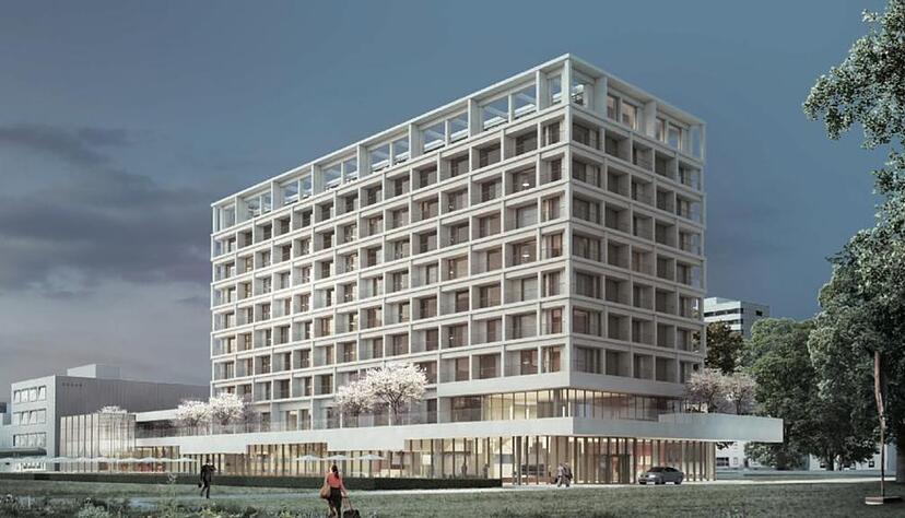 10 Stockwerke soll das neue Tagungshotel umfassen.