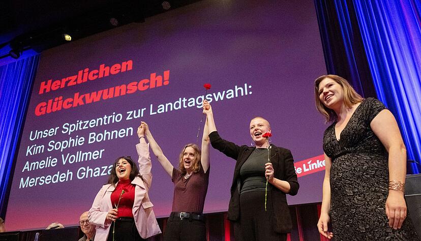 Mit einem Spitzentrio geht die Linke in die Landtagswahl im März 2026. Mit einem Spitzentrio geht die Linke in die Landtagswahl im März 2026.