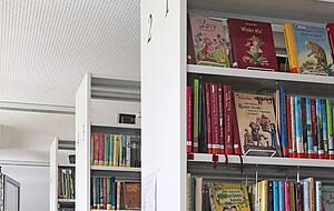 Die neue Gemeindebücherei in der Johann-Friedrich-Mayer-Schule.