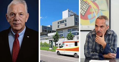 Der Betriebsratschef der SLK-Kliniken, Jens Mohr (rechts), widerspricht den Aussagen des Heilbronner OBs.