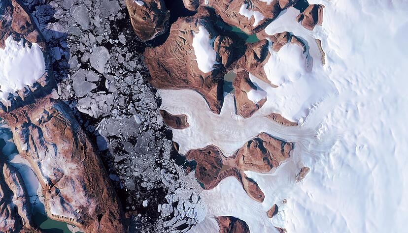 Der Harder Gletscher im Norden Grönlands hat bei Forschenden für eine große Überraschung gesorgt. Der Harder Gletscher im Norden Grönlands hat bei Forschenden für eine große Überraschung gesorgt.