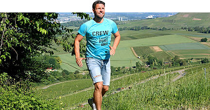 Von der Sulm im Tal bis zum Kayberg hoch: Markus Umminger ist Mitglied des TSV Erlenbach und hat sich die Strecke für den ersten s´Kay Run überlegt.
Foto: Ralf Seidel