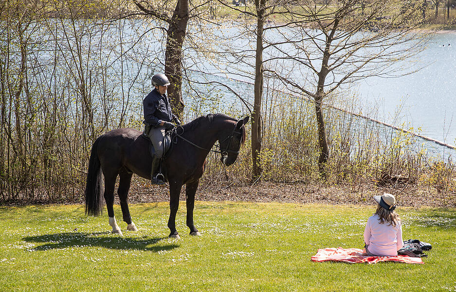 Polizeikontrollen am Breitenauer See