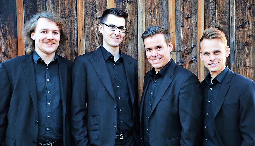 Musikalische Botschafter der Buga: (von links) Max Knörzer, Christian Schmierer, Robert Wanek und Timo Mühlbacher sind Mundartmonika.
Fotos: privat