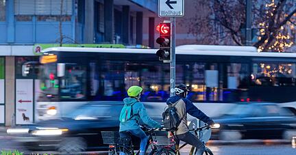 Fahrradfahrer haben es in Heilbronn nicht immer leicht, der ADFC sieht aber deutliche Fortschritte bei der Infrastruktur.
Fotos: Berger/Veigel