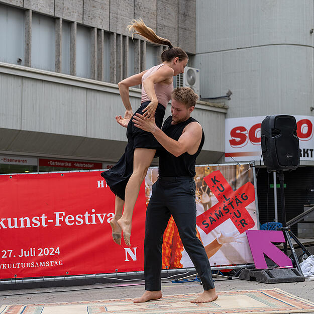 Das Straßenkunstfestival findet zweimal im Jahr in Heilbronn statt.