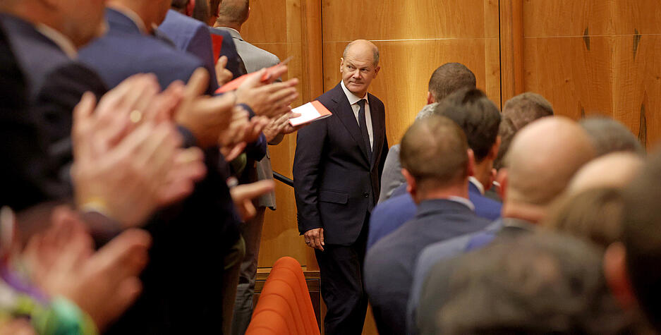 Olaf Scholz würdigte Reinhold Würth unter anderem als einen "innovativen Traditionalisten und traditionsbewussten Erneuerer".