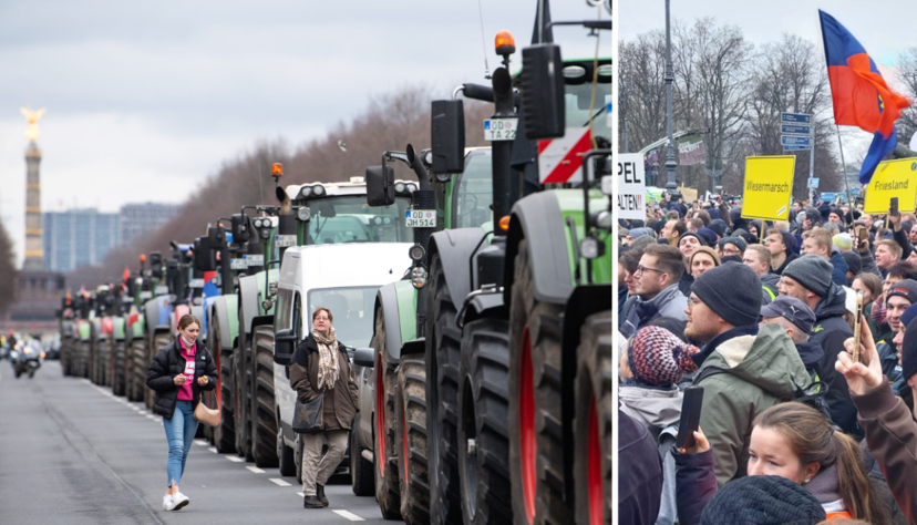 Landwirte demonstrieren in Berlin. Landwirte demonstrieren in Berlin.