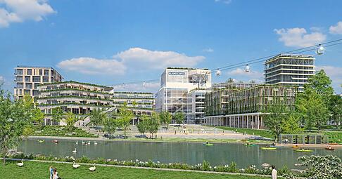 Der Bildungscampus wächst, rückt mit der Erweiterung West sogar bis an den Neckar-Altarm heran. Der Platz ist nötig, auch das Land kommt mit KI-Experten in die Stadt.