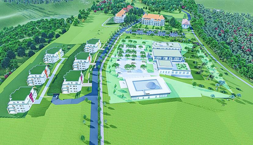 Im ersten Bauabschnitt sind gegenüber des Gesundheitscampus sechs Mehrfamilienhäuser vorgesehen. Im ersten Bauabschnitt sind gegenüber des Gesundheitscampus sechs Mehrfamilienhäuser vorgesehen.