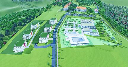 Im ersten Bauabschnitt sind gegen&uuml;ber des Gesundheitscampus sechs Mehrfamilienh&auml;user vorgesehen.