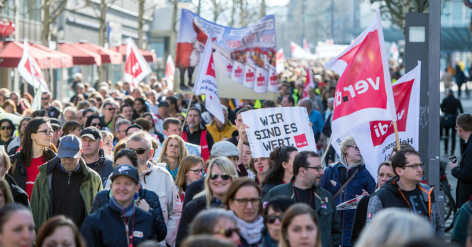 Verdi-Warnstreik in Heilbronn