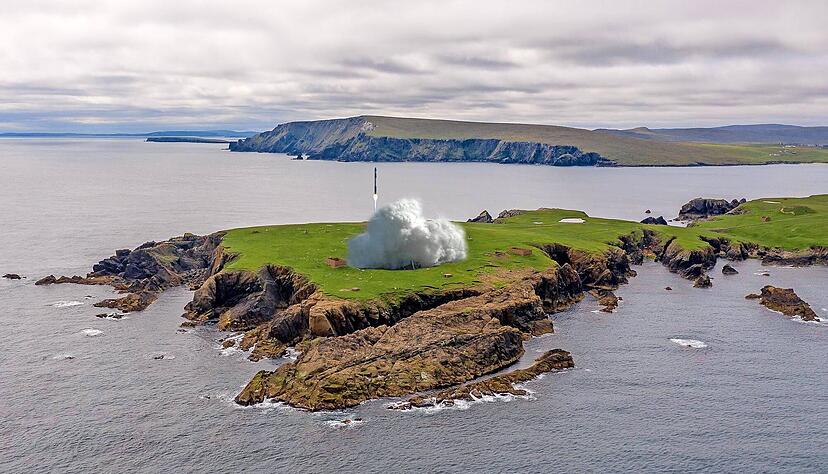 So &auml;hnlich w&uuml;rde es aussehen: Von einem Startplatz auf den Shetlandinseln k&ouml;nnte der erste Flug einer HyImpulse-Rakete in diesem Jahr erfolgen.
Foto: Shetland Space Centre