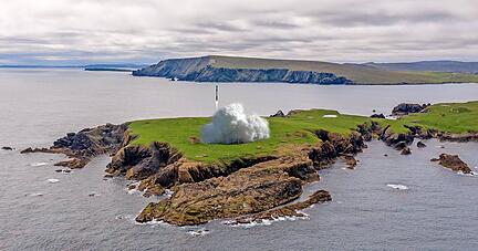 So &auml;hnlich w&uuml;rde es aussehen: Von einem Startplatz auf den Shetlandinseln k&ouml;nnte der erste Flug einer HyImpulse-Rakete in diesem Jahr erfolgen.
Foto: Shetland Space Centre
