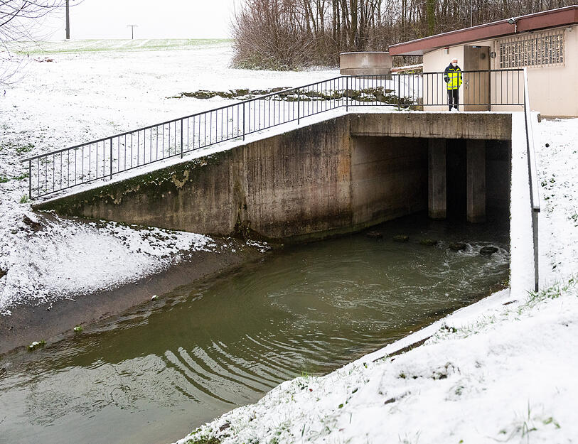Breitenauer See wird abgelassen Breitenauer See wird abgelassen