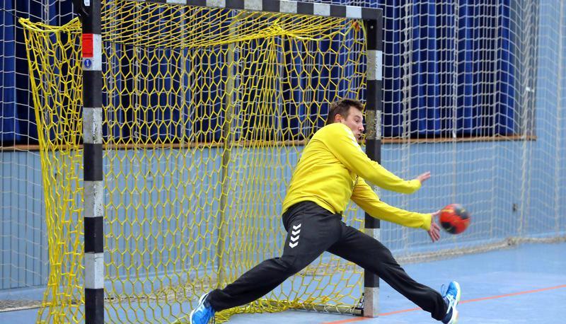 HC Bad Wimpfen Torwart Wojciech Honisch hatte beim Spiel gegen den TSB eine sehr gute Quote und verhinderte viele Torchancen der Heilbronner.
Foto: Veigel