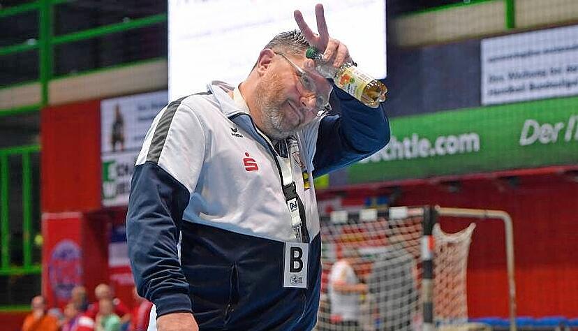 29:26-Coup gegen den Thüringer HC: Thomas Zeitz hat im Februar 2025 allen Grund zur Freude.