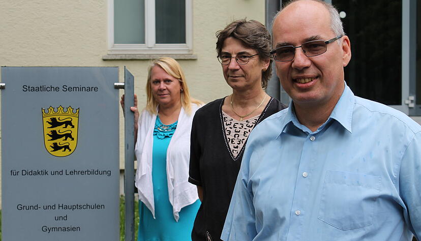 Von den Staatlichen Seminaren für Didaktik und Lehrerbildung in Heilbronn (von links): Martina Geiger, Martina Kraut und Karsten Wiese. Foto: Simon Gajer Von den Staatlichen Seminaren für Didaktik und Lehrerbildung in Heilbronn (von links): Martina Geiger, Martina Kraut und Karsten Wiese. Foto: Simon Gajer