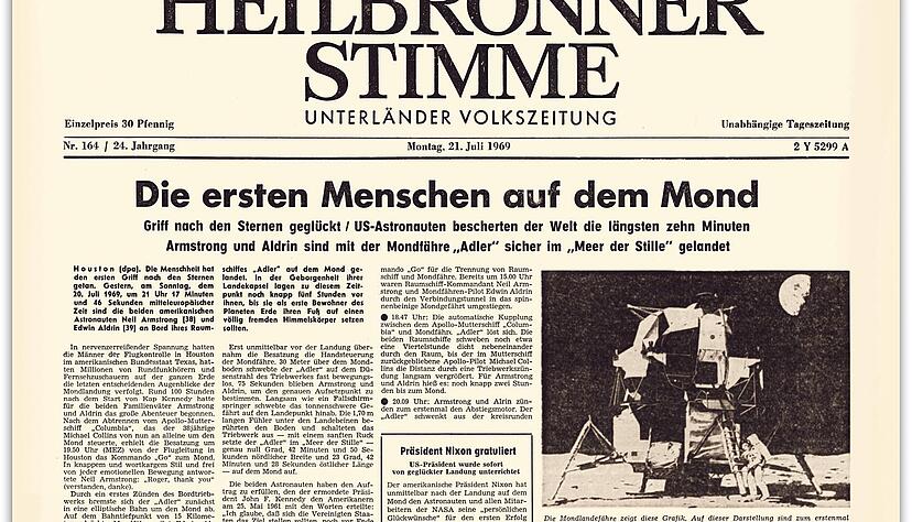 Die Mondlandung vor 50 Jahren löste bei den Menschen euphorische Reaktionen aus.
Foto: HSt. Die Mondlandung vor 50 Jahren löste bei den Menschen euphorische Reaktionen aus.
Foto: HSt.