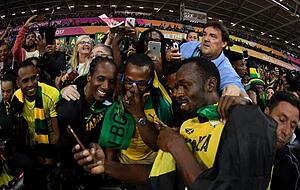 Das Londoner Publikum feierte trotzdem den Sprint-Superstar. Foto: Rainer Jensen