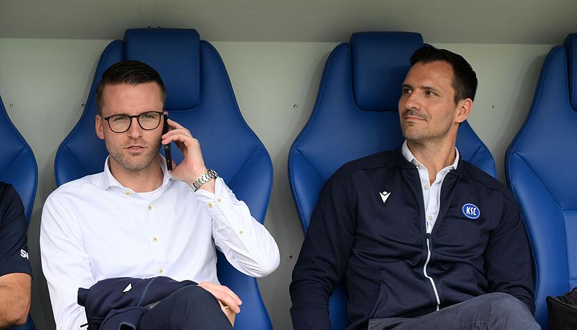Die KSC-Manager Timon Pauls (links) und Mario Eggimann haben in der Wintertransferperiode einen S&uuml;dkoreaner verpflichtet. (Archivbild)