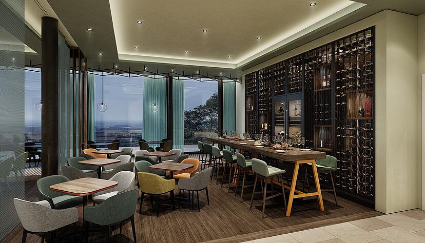 Im Panoramahotel in Waldenburg können Besucher vom Restaurant und von der Bar aus den Weitblick genießen. Im Panoramahotel in Waldenburg können Besucher vom Restaurant und von der Bar aus den Weitblick genießen.