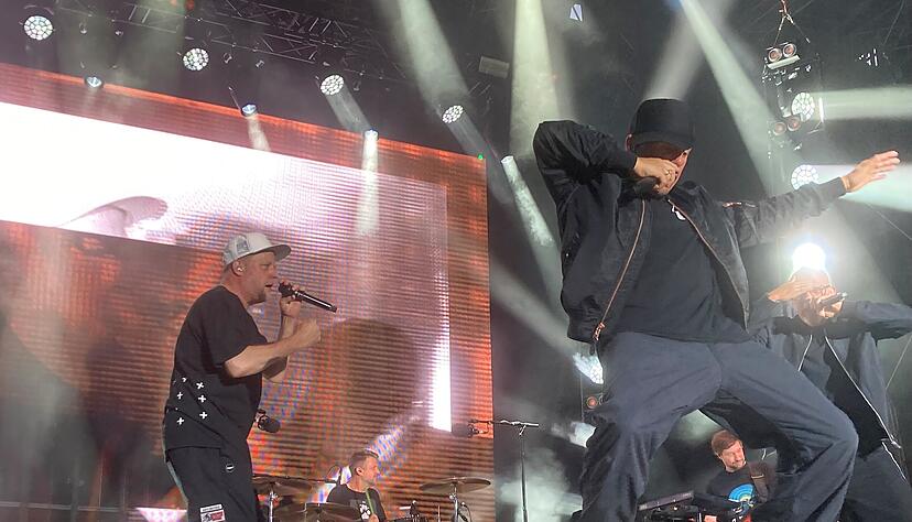 Hip-Hop regiert im Residenzschloss Ludwigsburg. Die Fantastischen Vier spielen heimatnahes Konzert. Hip-Hop regiert im Residenzschloss Ludwigsburg. Die Fantastischen Vier spielen heimatnahes Konzert.