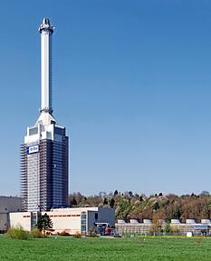 Auch das Kraftwerk Marbach ist in der Netzreserve. Hier entsteht gerade eine Netzstabilitätsanlage auf Basis einer Gasturbine.
Foto: Felix König