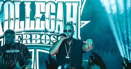 Externe Fotografen mussten draußen bleiben, das Künstlermanagement behielt sich die Auswahl der Bilder vor: Kollegah in der Nacht zu Samstag im Musikpark. Externe Fotografen mussten draußen bleiben, das Künstlermanagement behielt sich die Auswahl der Bilder vor: Kollegah in der Nacht zu Samstag im Musikpark.