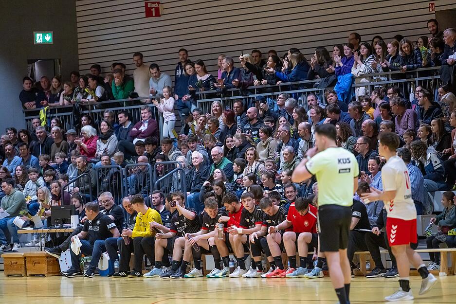 Handball-U20-L&auml;nderspiel Deutschland gegen die Schweiz in Gro&szlig;bottwar