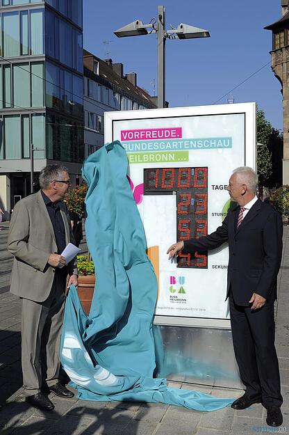 Enth&uuml;llung der Buga-Countdown-Uhr | 20.07.