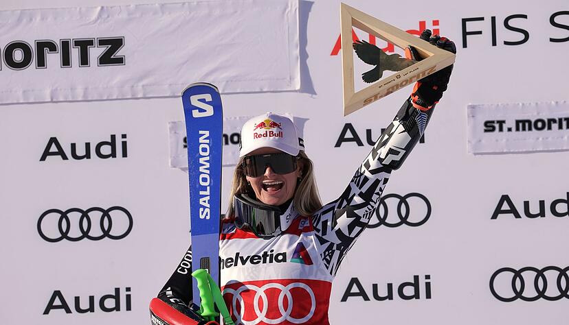 Gewann überraschend den Super-G: Alice Robinson. Gewann überraschend den Super-G: Alice Robinson.