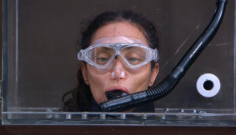 Lilly Becker in ihrer letzten Dschungelpr&uuml;fung, die sie abbrechen musste.