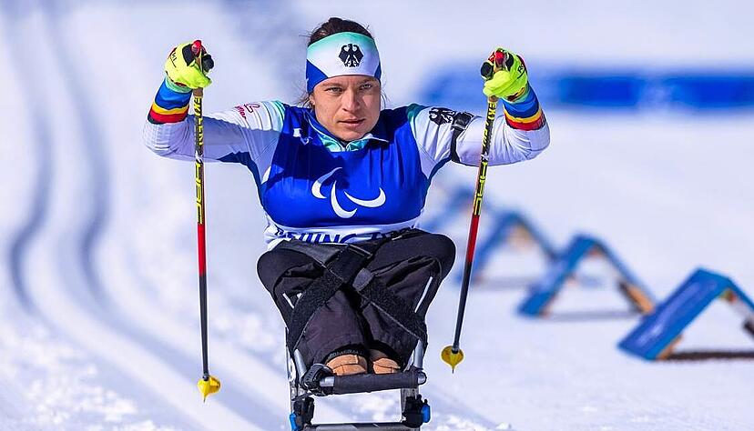 Ist in Trondheim eine Medaillenkandidatin im Sprint: Para-Athletin Anja Wicker aus Stuttgart − hier bei den Paralympics 2022 in Peking. Ist in Trondheim eine Medaillenkandidatin im Sprint: Para-Athletin Anja Wicker aus Stuttgart − hier bei den Paralympics 2022 in Peking.