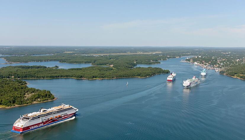 Mehrere F&auml;hrlinien verkehren von und nach Mariehamn.