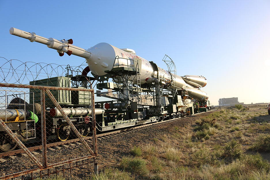 Gerst-Mission: Roll Out der Sojus-Rakete